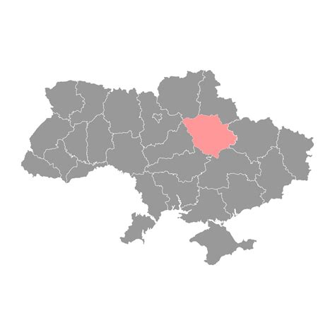 Poltava Oblast map, province of Ukraine. Vector illustration. 23268673 ...