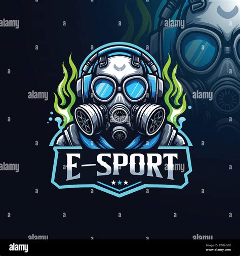 Gas Mask Mascot Esport Logo Design Stock Vector Image And Art Alamy