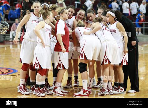 13 March 2010 The Stanford Womens Basketball Team Huddles After They