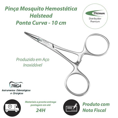 Pinca Mosquito Hemostática Curva Halstead 10 cm