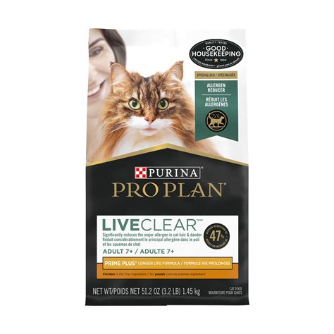 Purina Pro Plan Liveclear Salmon and Rice for Adult Cats, 3.2 lb Bag