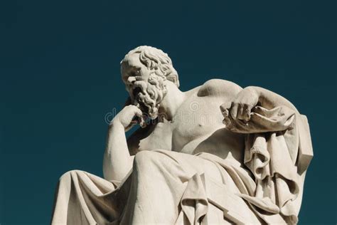 Statue Des Antiken Griechischen Philosophen Socrates Stockbild Bild