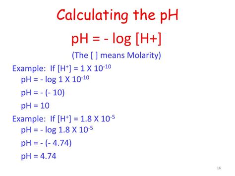 The Formula For Calculating Ph