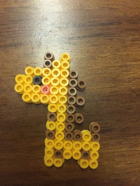 Perler Bead Giraffe Easy Perler Bead Patterns Diy Perler Bead Crafts