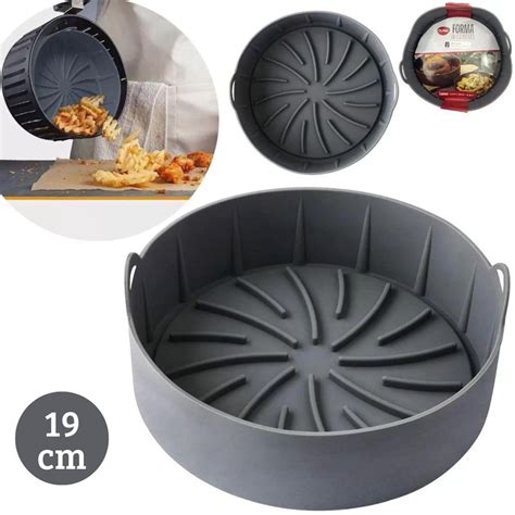 Forma De Cozimento Redonda Forro Silicone Para Airfryer Cm Fritadeira