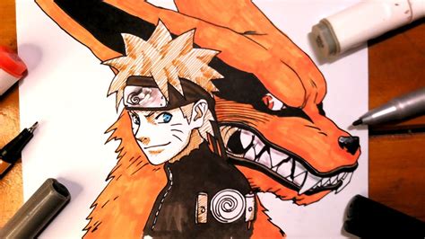 Veja Como Desenhar O Naruto Raposa 9 Caudas YouTube