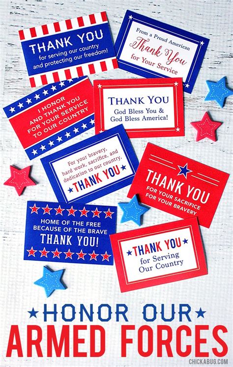 Veterans Thank You Cards Free Printable