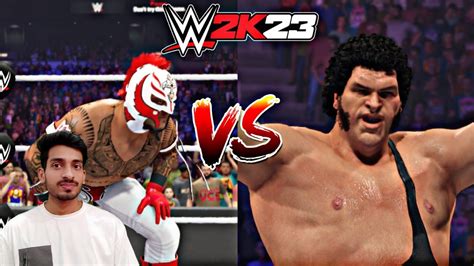 Rey Mysterio Vs Andre The Giant One Vs One Match Wwe 2k23 Hds Gameplay Zone Youtube