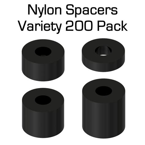 Black Nylon Spacer Variety Pack 200pcs For Vex Robotics 275 1066 12 Od 0194 Id