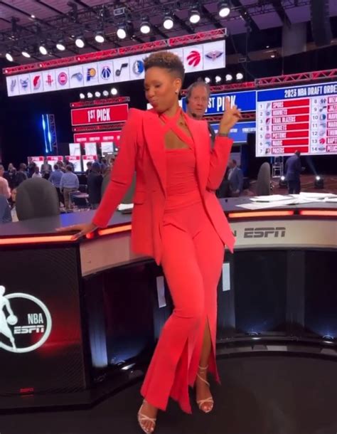 Monica McNutt looks stunning as 'lady in red' at NBA Draft Lottery as ...