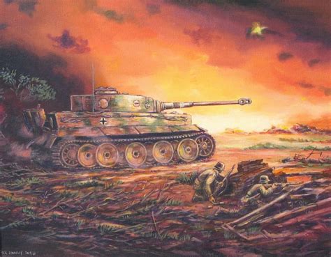 Original Panzer VI Tiger Tank Painting