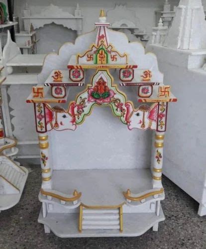 White Marble Mardir For Pooja For Home Size Min Inch To Inch