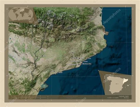 Cataluna Autonomous Community Of Spain High Resolution Satellite Map