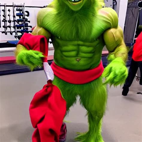 The Grinch Is A Jacked Muscle Builder Gigachad Stable Diffusion