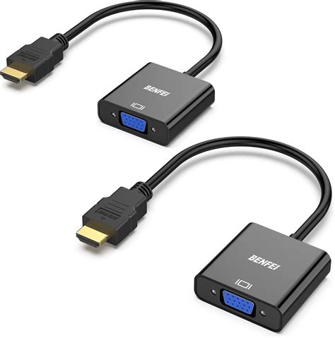 Benfei Adaptateur Hdmi Vers Vga Paquet Hdmi Vers Vga Pour Ordinateur