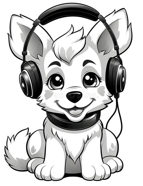 Dog Headphones Cartoon Stock Illustrations 509 Dog Headphones Cartoon