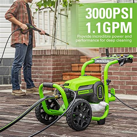 Greenworks 3000 Psi 1 1 Gpm Trubrushless Electric Pressure Washer Pwma Certified Pricepulse