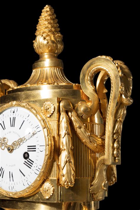 A Late Louis XV Gilt Bronze Musical Mantel Clock By Jean Baptiste