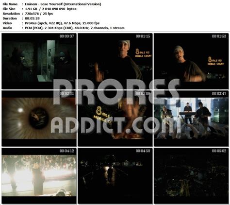 Eminem – Lose Yourself (International Version) – ProRes Addict – The ...