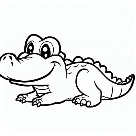 cute  alligator coloring page  print  color