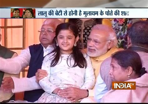 Pm Modi Attends The Tilak Ceremony Of Mulayams Grandson India Tv