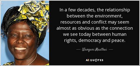 Wangari Maathai Quote In A Few Decades The Relationship Between The