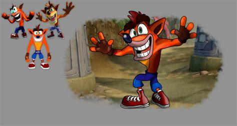 Crash Bandicoot Slight Redesign Dance Pose By Spongebandimark On