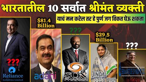 भारतातील 10 सर्वात श्रीमंत व्यक्ती 2024 Top 10 Richest People In India 2024 Richest People