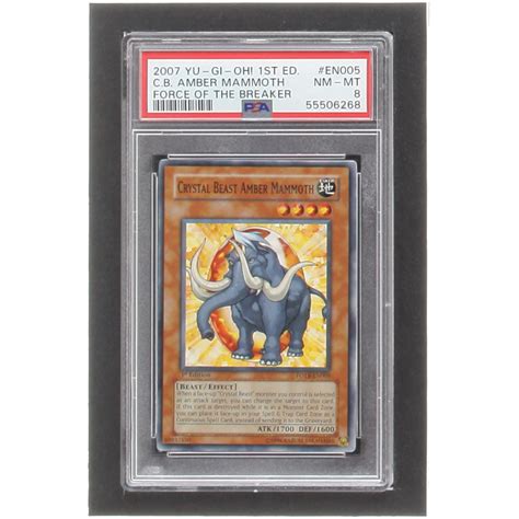 Crystal Beast Amber Mammoth Yugioh Force Of The Breaker En