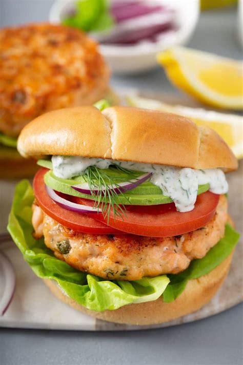 Best Salmon Burgers Recipe Lemon Blossoms