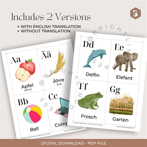 German Alphabet 30 Cards Flashcards German Flashcards Alphabets With ...