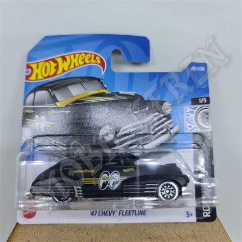 Jual Hot Wheels Short Card Rod Squad Chevy Fleetline Black Mooneyes Shopee Indonesia