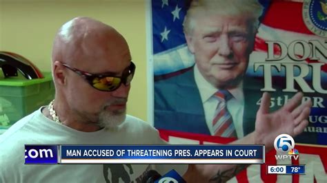 Man Accused Of Threatening President Appears In Court Youtube