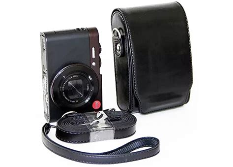 CEARI PU Leather DSLR Camera Case Bag With Neck Shoulder Strap For