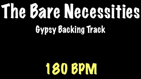 The Bare Necessities Gypsy Jazz Backing Track 180 BPM Django