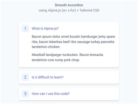 Tailwind CSS Accordion Example — CodePel