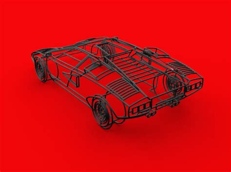 Lamborghini Countach 118 Scale Wire Sculpture Classic Car Etsy