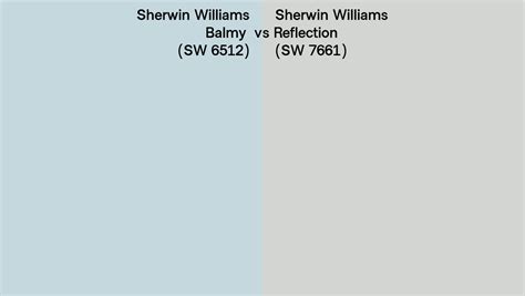 Sherwin Williams Balmy Vs Reflection Side By Side Comparison