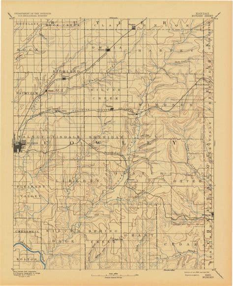 Burden Ks 1889 125000 Scale Map By United States Geological Survey Avenza Maps