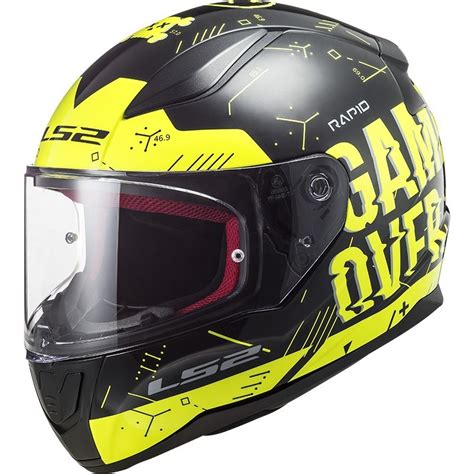 Casco Integrale Moto Ls2 FF353 RAPID Player Giallo Fluo Nero Vendita