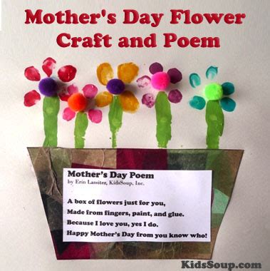 Mother's Day Flower Craft and Poem | KidsSoup