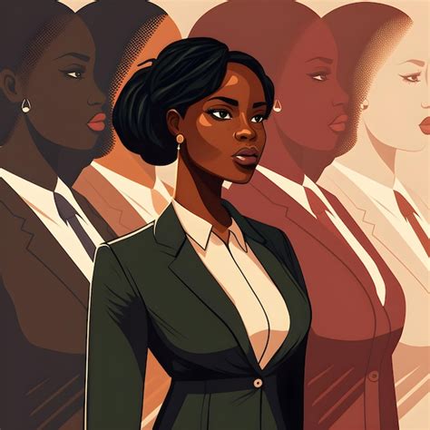 Ilustraci N De Una Hermosa Directora Ejecutiva Afroamericana De