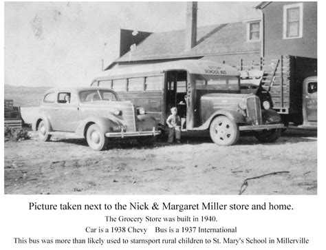 Brandon Mn History Center: Millerville school buses from the past.