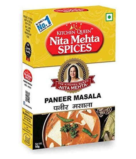 Nita Mehta Foods Shahi Paneer Masala Powder 100 Gm Pack Of 2 Buy Nita