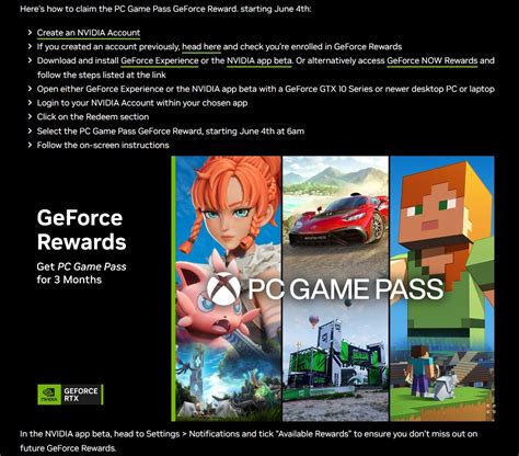 Months Of Pc Game Pass Free Via Nvidia App Beta Valid For New Xbox