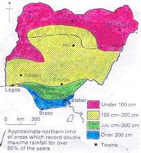 Map Of Nigeria Showing Climatic Zones – The World Map