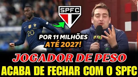 FECHOU AGORA A TARDE O SPFC NOVO REFORÇO JÁ TEM DATA PARA SE