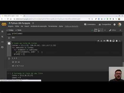 B For Aninhado Estruturas De Repeti O Python Youtube