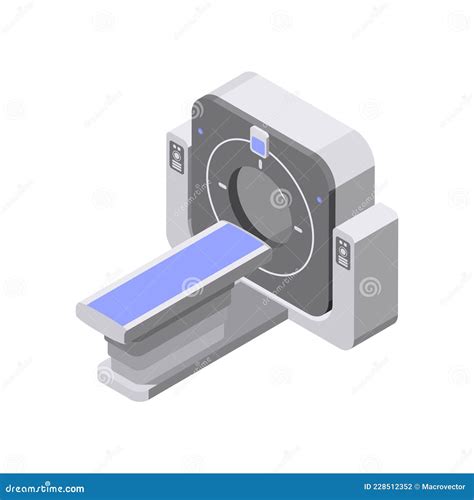 Magnetic Resonance Imaging Concept In Isometric Vector Design Male