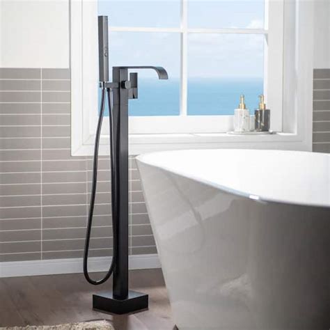 Woodbridge Single Handle Freestanding Tub Faucet With Hand Shower In